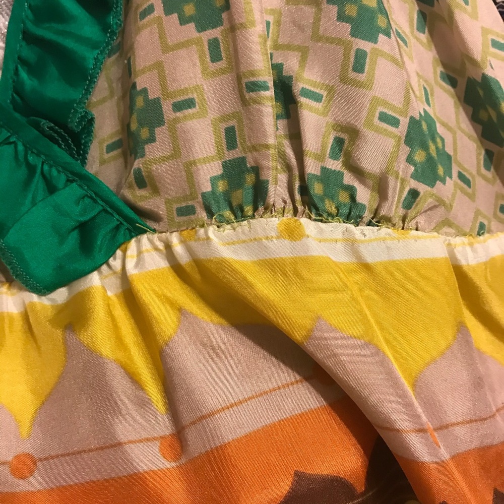 Colorful Ruffle Silk Top - Picture 7 of 8